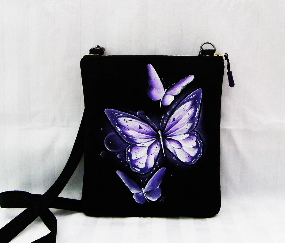 crossbody-fialový motýlci