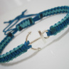 Námořnický dvoubarevný náramek (macramé) - Unisex