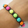 Letní neonový náramek (macramé/shamballa)