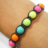 Letní neonový náramek (macramé/shamballa)