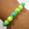 Letní neonový náramek (macramé/shamballa)
