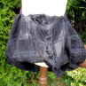Černá skládaná sukně L/XL