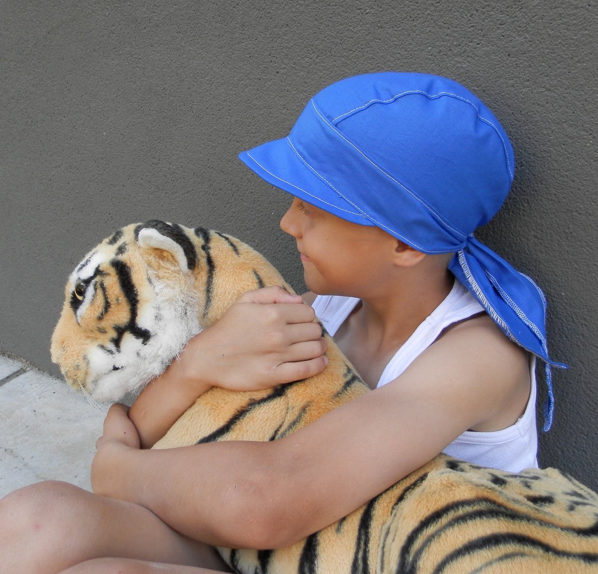 letní dětská pirátka s kšiltem  námořnická modrá 