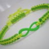 "Infinity" neonový dvoubarevný náramek (macramé)