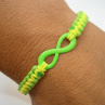 "Infinity" neonový dvoubarevný náramek (macramé)