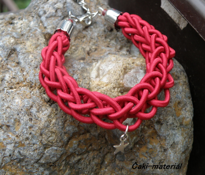 Náramek pletený - Jahody