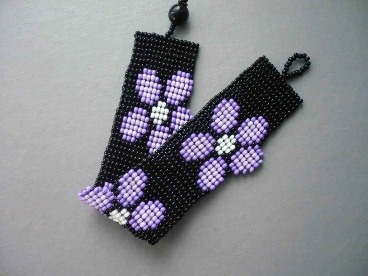 Tři květiny - fialové