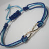 Infinity náramek dvoubarevný - modrý (Unisex)