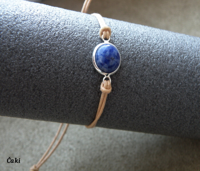 Náramek  -cotton - polodrahokamy