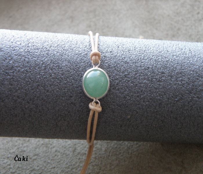 Náramek  -cotton - polodrahokamy