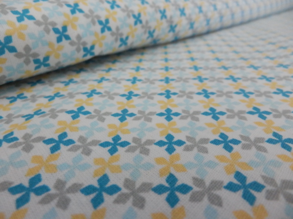 Mini čtyřlístky modro-žluté