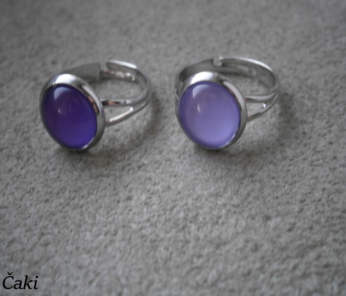 Prsten - rhodiováno - pryskyřice