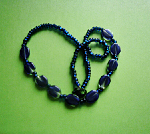 náhrdelník -modrý