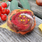 Podzimní plstěná brož