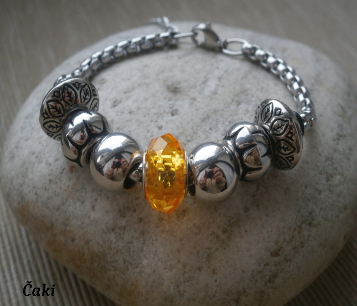 Náramek - nerez + kov