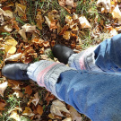 Návleky na nohy s vyplétaným norským vzorem