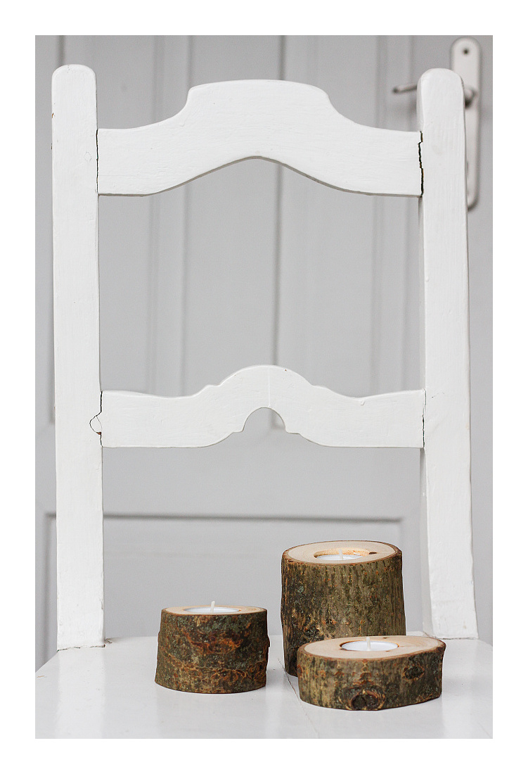 Přírodní svícen -sada 3 kusy