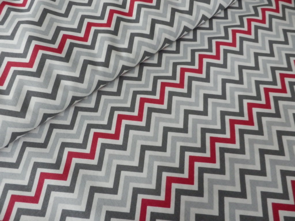 Chevron šedo - vínový