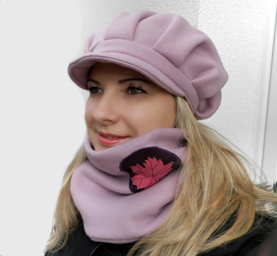 bekovka ,kšiltovka,flees fialová