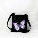 malá crossbody-fialový motýl