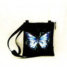 malá crossbody-modrofialkový motýl