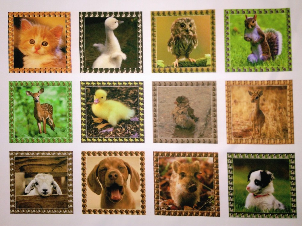 BAVLNĚNÝ PANEL /I  NA PEXESO/ - SADA 35 x 47 cm PF5