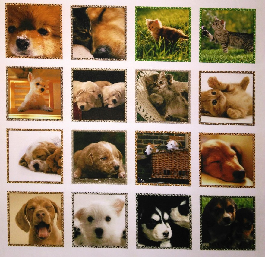 BAVLNĚNÝ PANEL /I  NA PEXESO/ - SADA 47 x 47 cm PF7