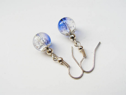 Náušnice MODROBÍLÉ CRACLES (NA0100)