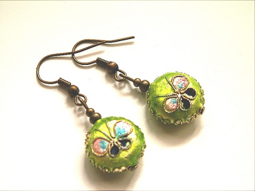 Náušnice CLOISONNÉ MOTÝLCI (NA1057)