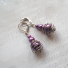 Náušnice Fialové klícky      (NA1655)
