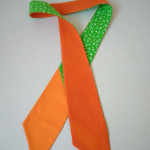 Dámská kravata zelenooranžová