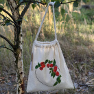 Ručně malovaný bavlněný pytlík šípek 25×27