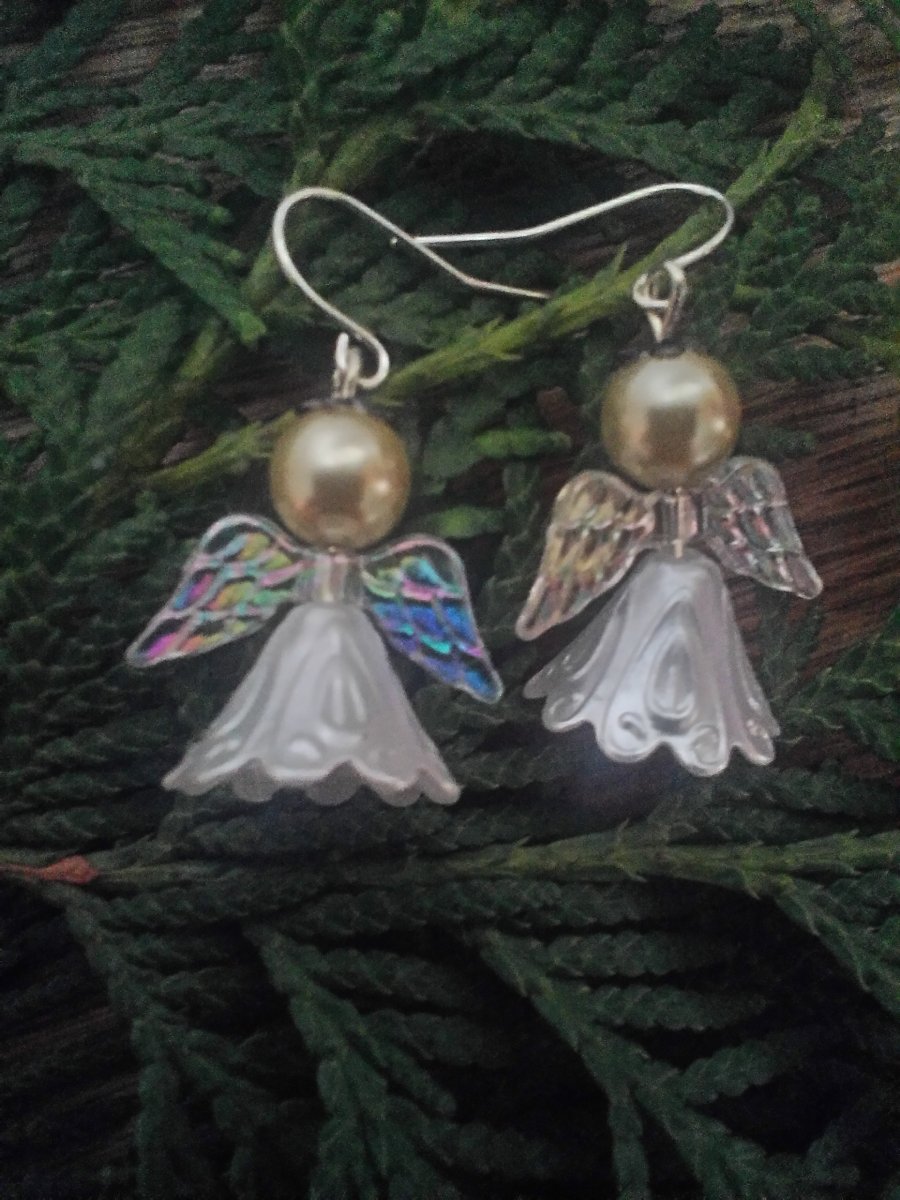 náušnice andílek zlatý