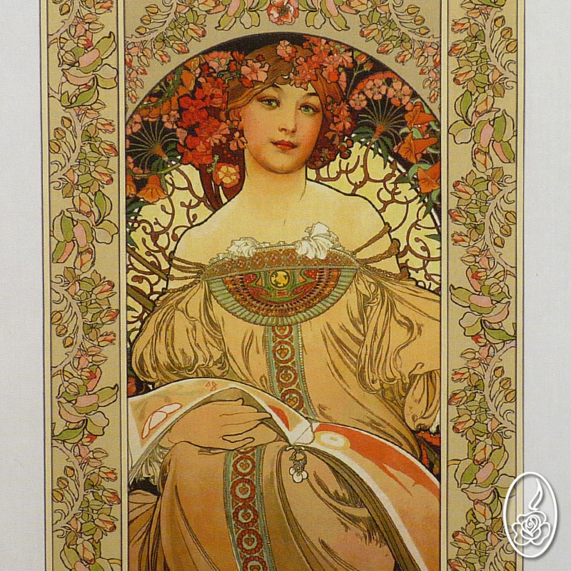 Látkový obrázek Alfons Mucha - Snění 5