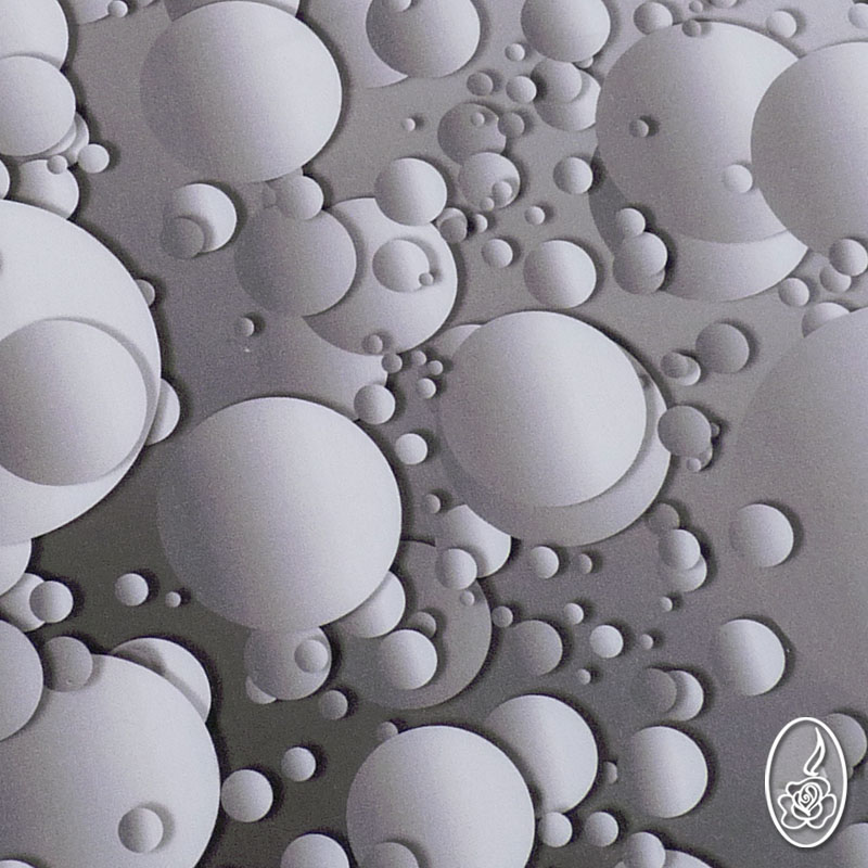Autorská látka šedobílé bublinky