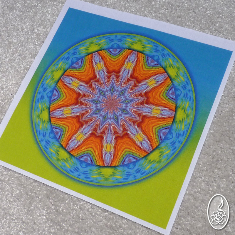 Autorská látka s malou mandalou 3