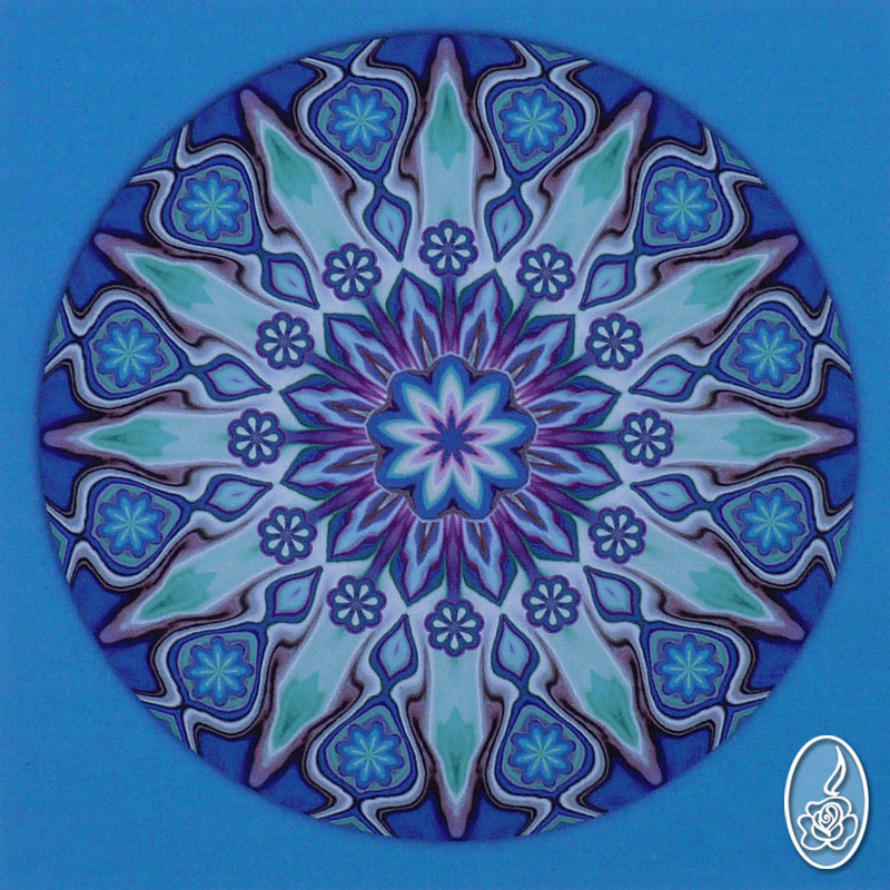 Autorská látka s malou mandalou 7