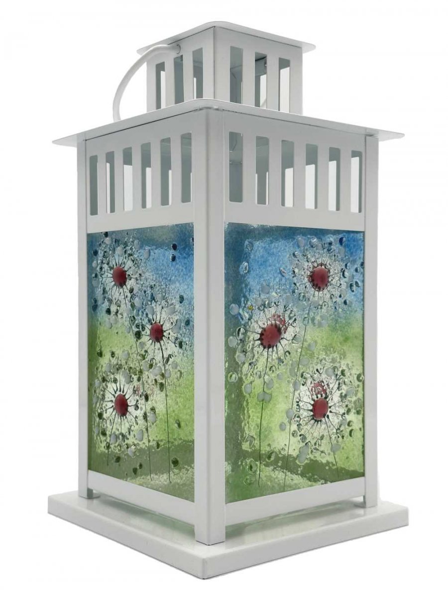 Pampelišky s růžovým středem- lucerna bílá