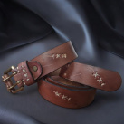 Kožený opasok dvojstrmeňový