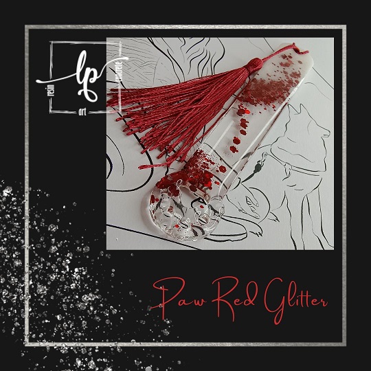 Paw Red Glitter