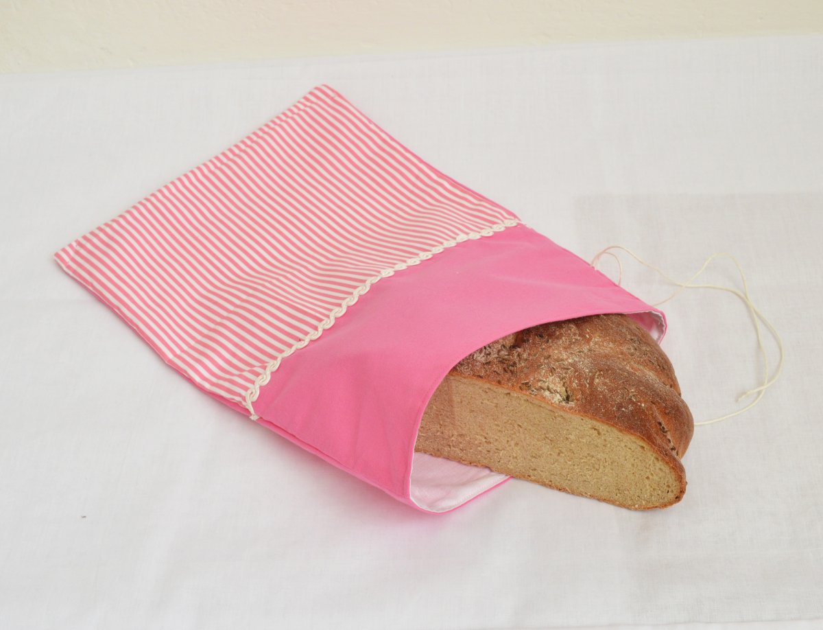 Pytlík na pečivo Růžový