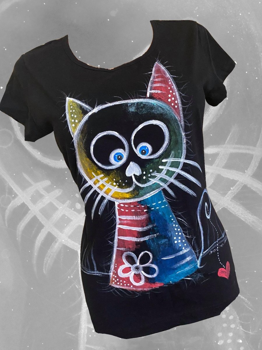 ROZVERNÁ KOČKA - tričko dámské