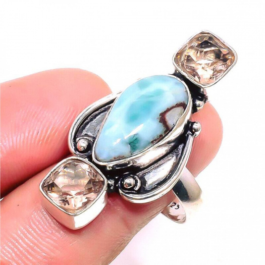 Prsten Larimar v.54 - Larimar