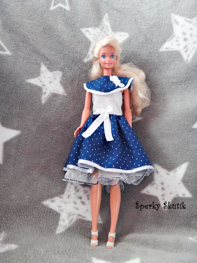 SA0027 - Bílomodré šaty 