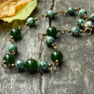 Lesní tůňka - náhrdelník jaspisu a zeleného křemene