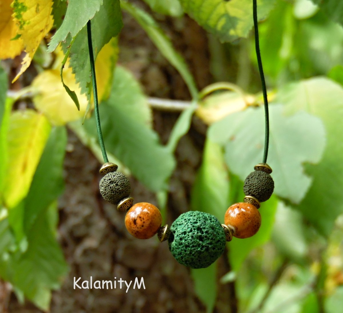 Podzimní rapsodie - lávový náhrdelník