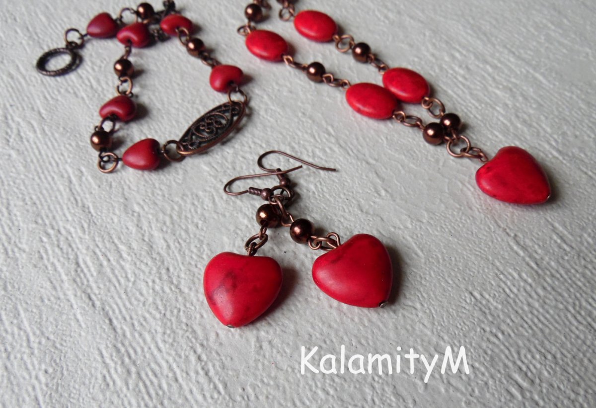 Hearts - komplet z tyrkenitu