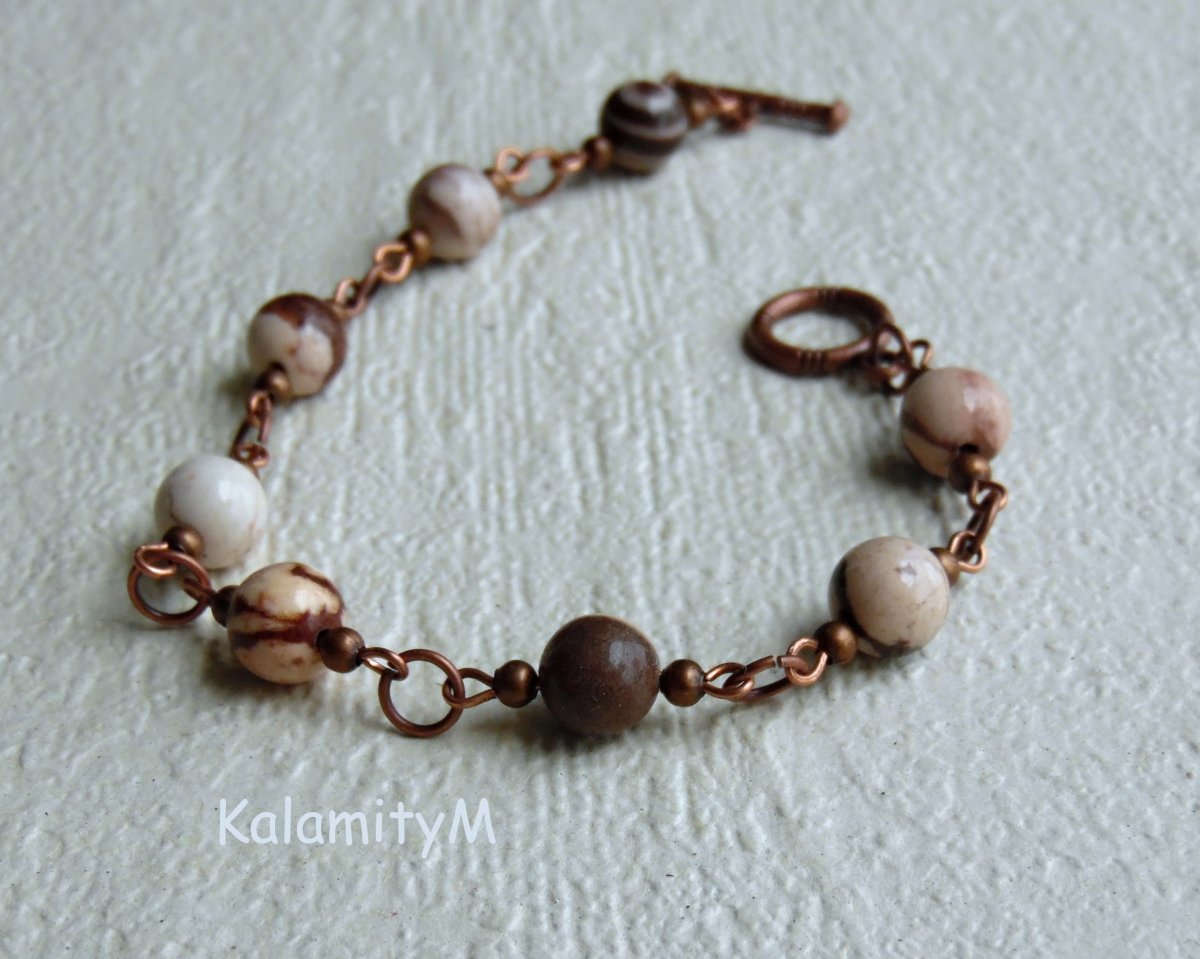 Café - náramek z jaspisu