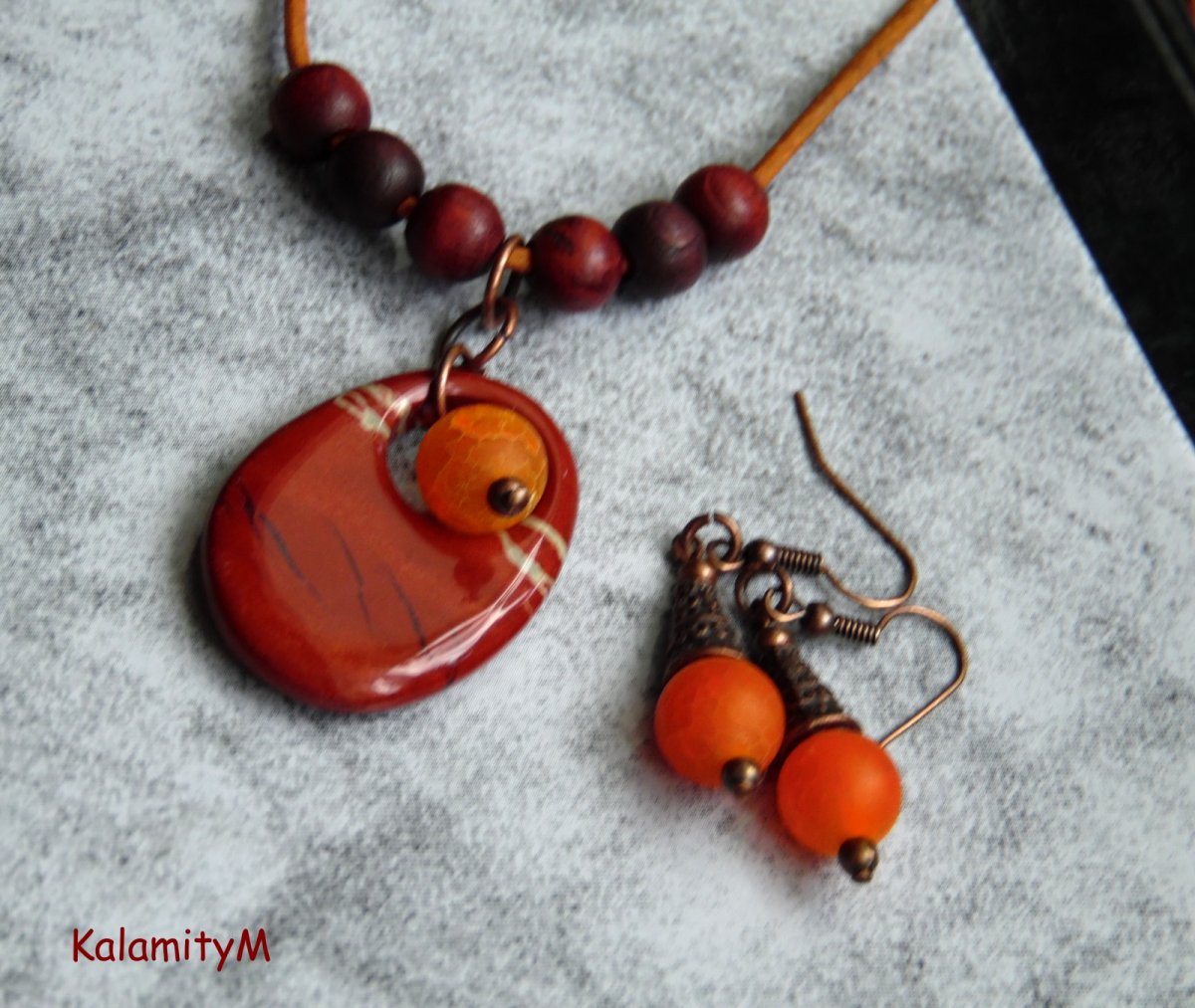 Africké slunce - jaspisový náhrdelník