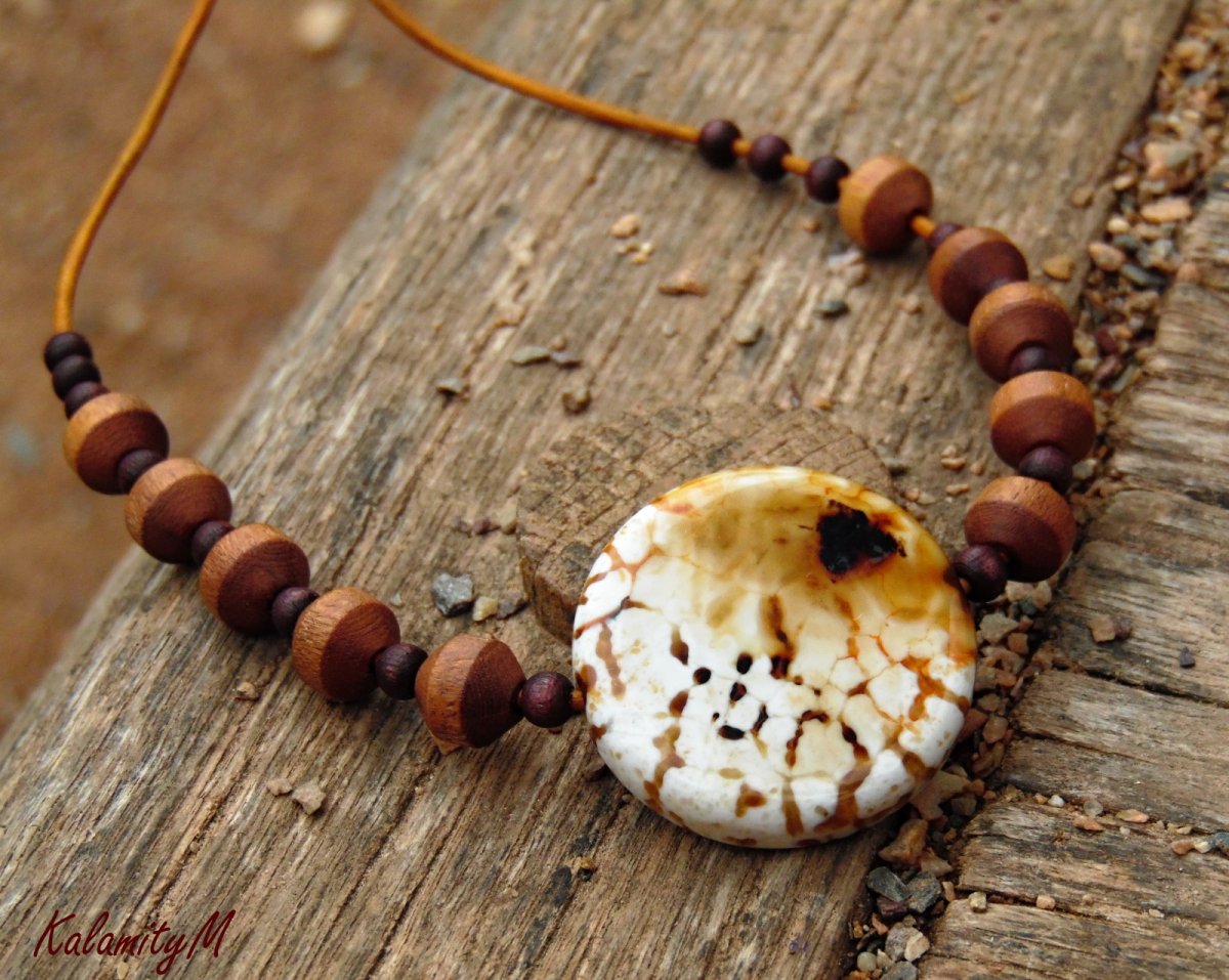 Flíček- náhrdelník s achátem